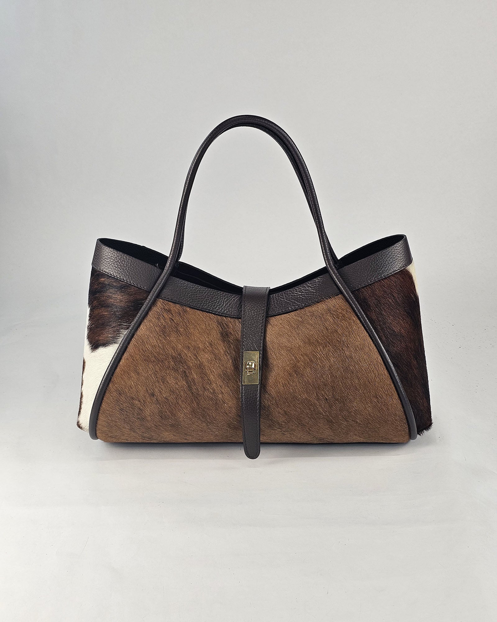 Nora in vera pelle e cavallino naturale